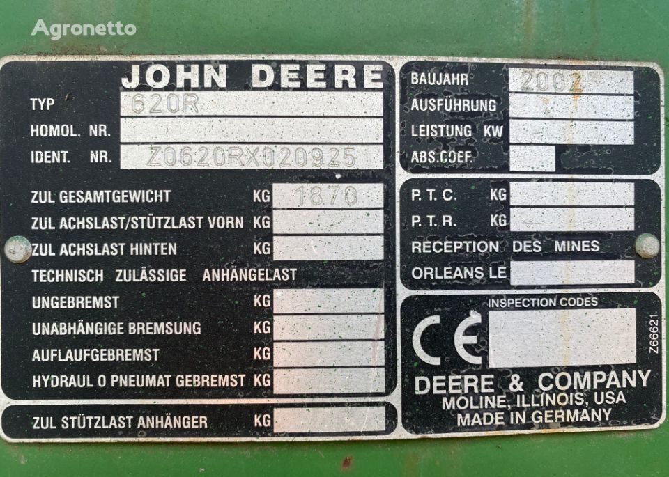 John Deere 620r - Kosisko grain header