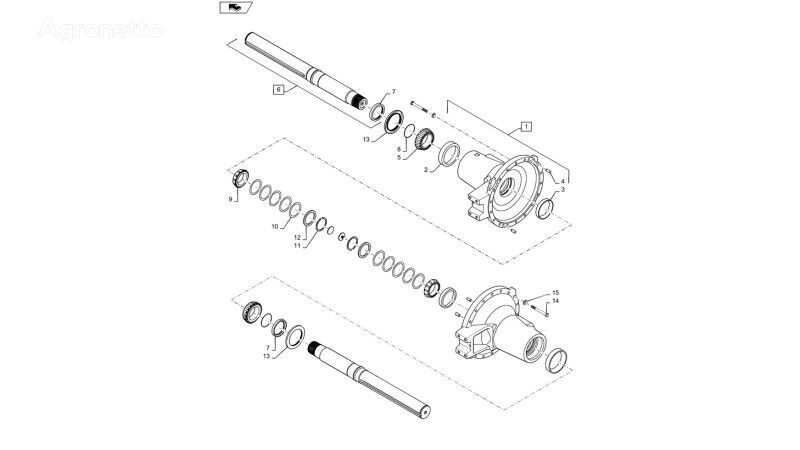 1342484C4 axle for New Holland T6090  wheel tractor