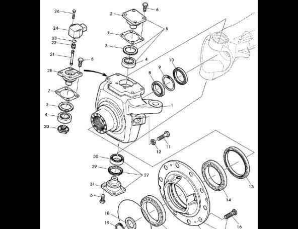 John Deere Łożysko wałeczkowe skośne AL175775 bearing for John Deere 7530 Premium wheel tractor