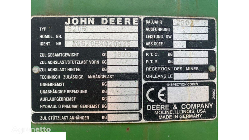 Sprężyna Sprzęgła Ślimaka John Deere 620r for John Deere 620r grain harvester