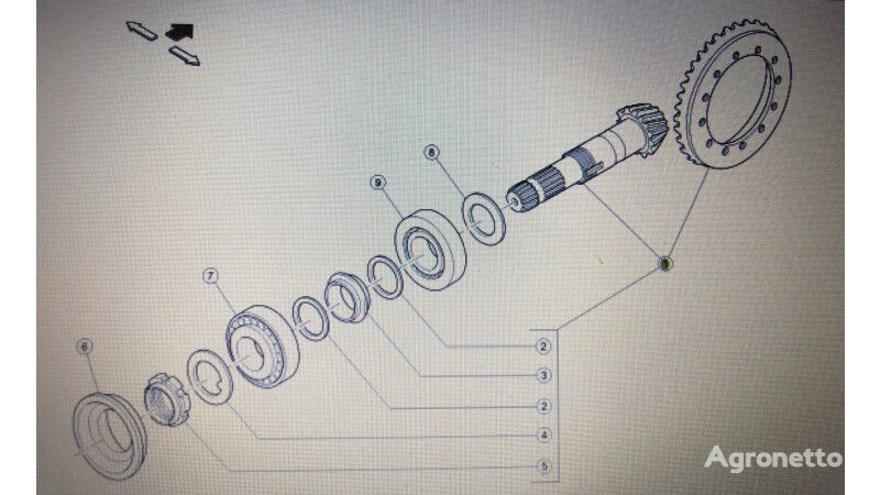 Przekładnia Stożkowa (Kątowa) Claas Przekładnia Stożkowa (Kątowa) 600 for Claas Arion seria 600 wheel tractor